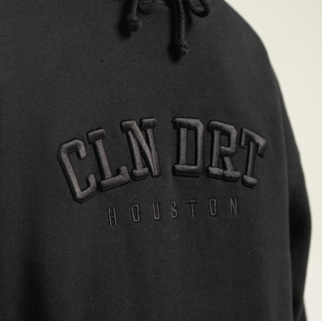 "CLN-DRT Hoodie" - Black / Black