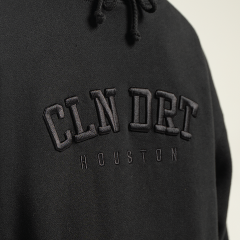 "CLN-DRT Hoodie" - Black / Black